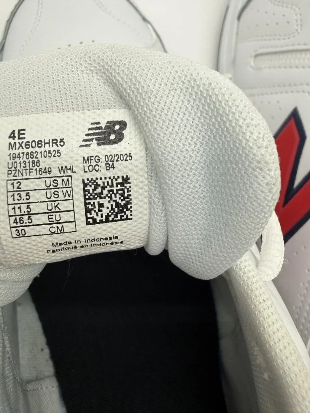 New New Balance 608 4E Wide Walking Shoes Men's Size 12 White Navy MX608HR5